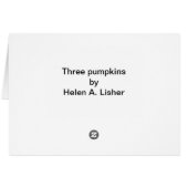 Scary Halloween pomkins card (Achterkant Horizontaal)