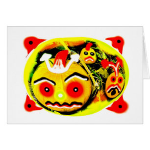Scary Halloween pomkins card