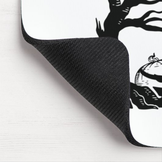 Scary Halloween Pooping Dog Muismat (Hoek)