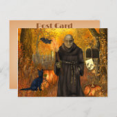 Scary Halloween Postcard with Frankenstein Briefkaart (Voorkant / Achterkant)