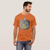 Scary Halloween Pumpkin Black en White T-Shirt (Voorkant volledig)