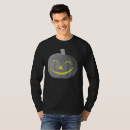 Scary Halloween Pumpkin Black en White T-Shirt