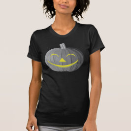 Scary Halloween Pumpkin Black en White T-Shirt