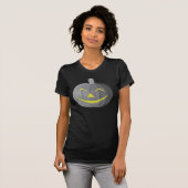 Scary Halloween Pumpkin Black en White T-Shirt (Voorkant volledig)