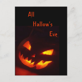 Scary Halloween Pumpkin Briefkaart