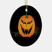 Scary Halloween Pumpkin Face Keramisch Ornament (Rechts)