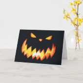 Scary Halloween Pumpkin Kaart (Gele Bloem)