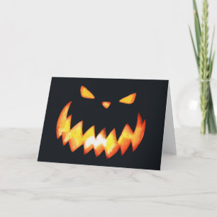 Scary Halloween Pumpkin Kaart