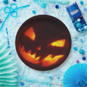 Scary Halloween Pumpkin Papieren Bordje (Feest)