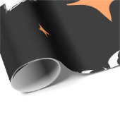 Scary Halloween Pumpkin Pattern Gift Cadeaupapier (Rol Hoek)