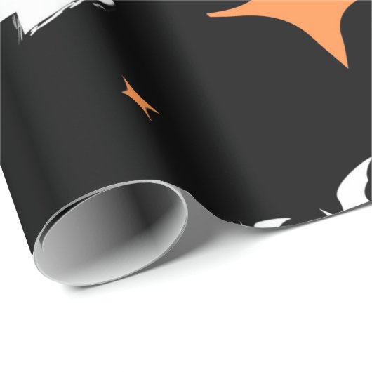 Scary Halloween Pumpkin Pattern Gift Cadeaupapier (Rol Hoek)