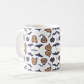 Scary Halloween Pumpkin Pattern Koffiemok (Voorkant links)