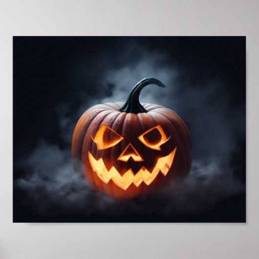 Scary Halloween Pumpkin Poster (Voorkant)