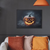 Scary Halloween Pumpkin Poster