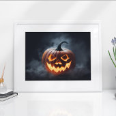 Scary Halloween Pumpkin Poster