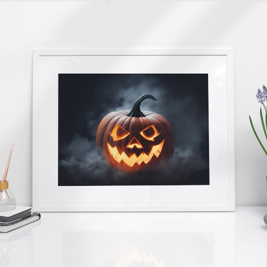 Scary Halloween Pumpkin Poster