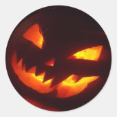 Scary Halloween Pumpkin Ronde Sticker (Voorkant)
