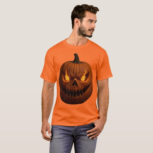 Scary Halloween Pumpkin T-shirt (Voorkant volledig)