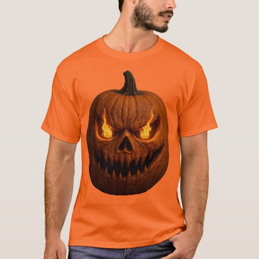 Scary Halloween Pumpkin T-shirt (Voorkant)