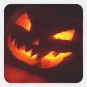 Scary Halloween Pumpkin Vierkante Sticker (Voorkant)