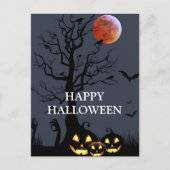 Scary Halloween Pumpkin Witch Scary Night Briefkaart (Voorkant)