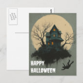 Scary Halloween Pumpkin Witch Scary Night Briefkaart (Voorkant / Achterkant)