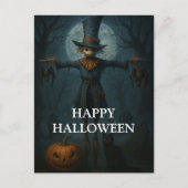 Scary Halloween Pumpkin Witch Scary Night Briefkaart (Voorkant)