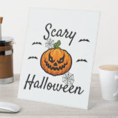 Scary Halloween Reclamebord Met Voetstuk (Insitu)