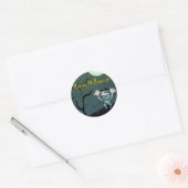 Scary Halloween Ronde Sticker (Envelop)