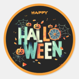 Scary Halloween Ronde Sticker