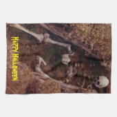 Scary Halloween Skeleton Botten Graveyard Theedoek (Horizontaal)