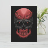 Scary Halloween Skull Aankondiging (Staand voorkant)