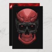 Scary Halloween Skull Aankondiging (Voorkant / Achterkant)
