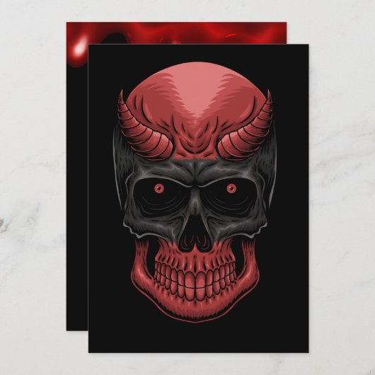 Scary Halloween Skull Aankondiging (Voorkant / Achterkant)