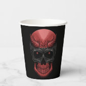 Scary Halloween Skull Papieren Bekers (Achterkant)