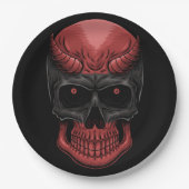Scary Halloween Skull Papieren Bordje (Voorkant)