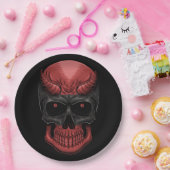 Scary Halloween Skull Papieren Bordje (Feest)
