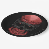 Scary Halloween Skull Papieren Bordje (Gekanteld)