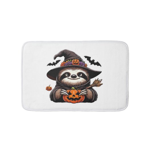 Scary Halloween Sloth Witch Hat Costume Spooky Sea Badmat (Voorkant)