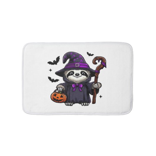 Scary Halloween Sloth Witch Hat Costume Spooky Sea Badmat (Voorkant)