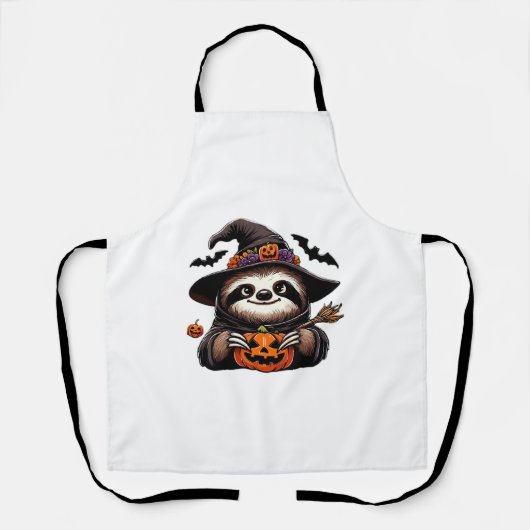 Scary Halloween Sloth Witch Hat Costume Spooky Sea Schort (Voorkant)