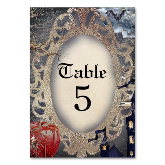 Scary Halloween Sneeuwwitje Sprookje Thema Kaart (Voorkant)