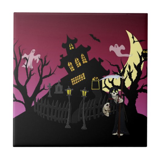 Scary Halloween Tegeltje (Voorkant)