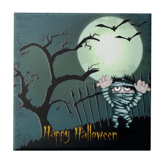Scary Halloween Tegeltje (Voorkant)