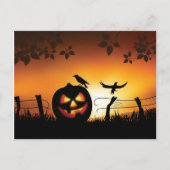 Scary Halloween Thleed Background Briefkaart (Voorkant)