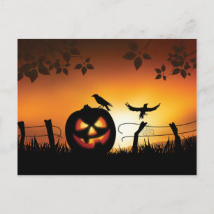 Scary Halloween Thleed Background Briefkaart