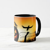 Scary Halloween Thleed Background Mok (Voorkant rechts)