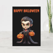 Scary Halloween Vampire Feestdagen Kaart (Voorkant)