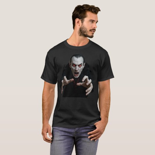 Scary Halloween Vampire T-shirt (Voorkant volledig)