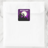 Scary Halloween Vierkante Sticker (Tas)